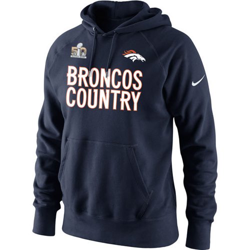Denver Broncos Nike 2015 AFC Conference Champions Broncos Country Hoodie Navy